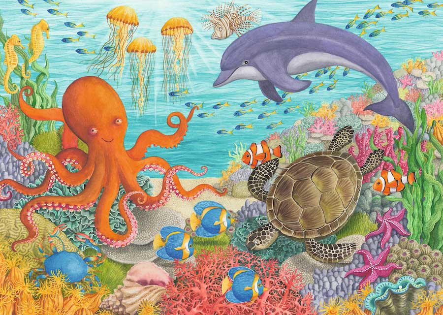 Ravensburger puzzle Dečije puzle - 35 - Životinje - Ocean Friends  35 delova RA08780 - dodatni pogled