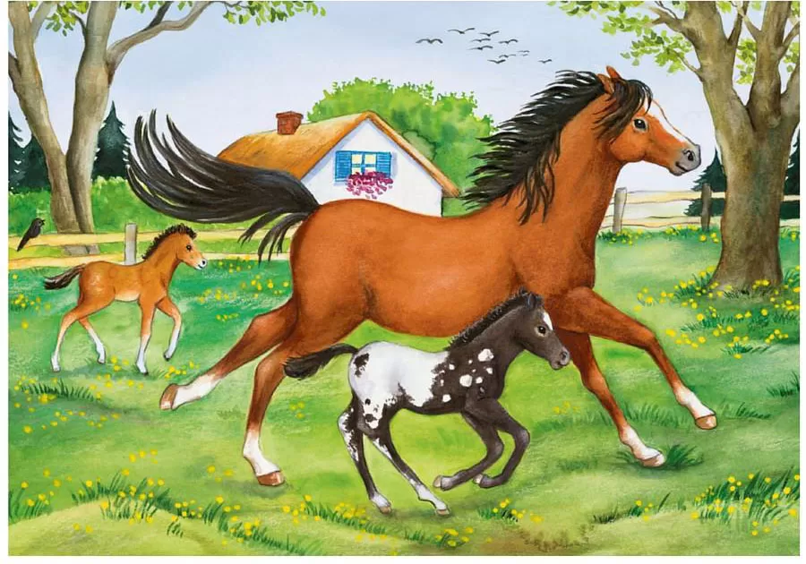 Ravensburger puzzle Dečije puzle - 2x24 - Životinje - Konji - World of Horses  2x24 dela RA08882