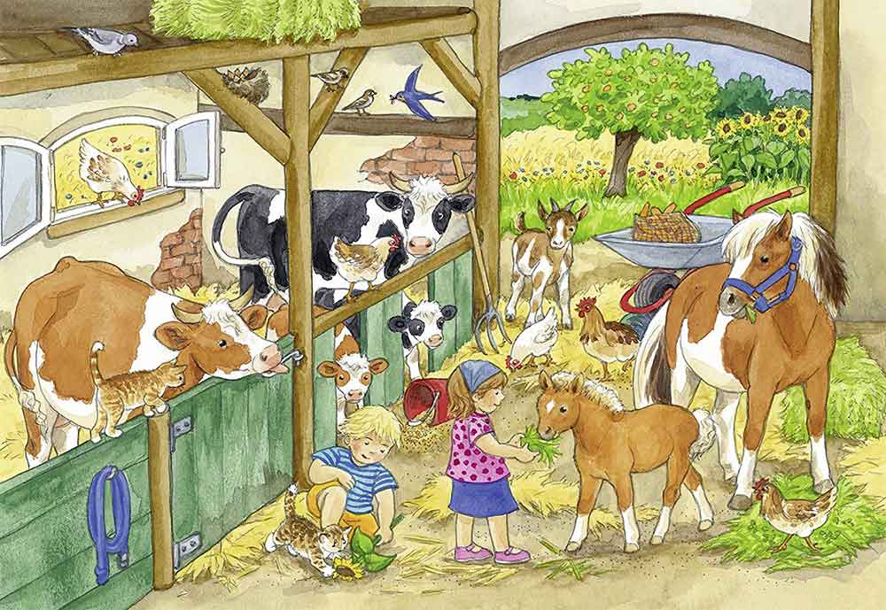 Ravensburger puzzle Dečije puzle - 2x24 - Životinje - Happy Country Life 2x24 delova RA09195 - dodatni pogled