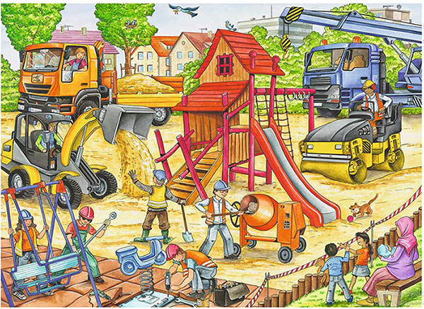 Ravensburger puzzle Dečije puzle - 60 - 1:1 - Building a Playground - Pravljenje igrališta za decu 60 delova RA09623 - dodatni pogled