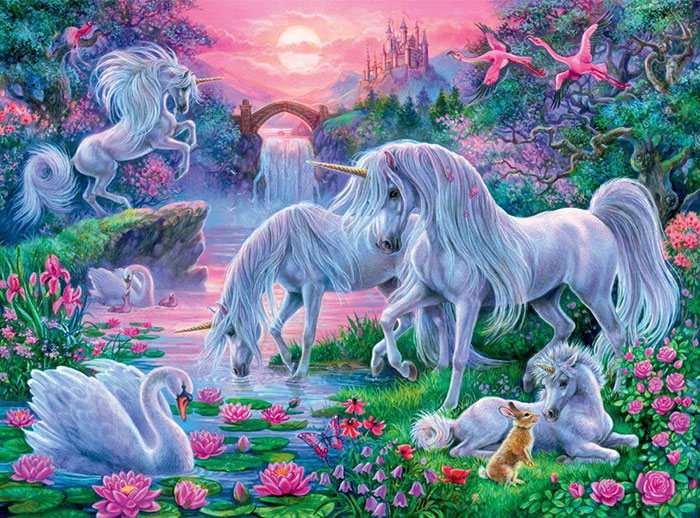 Ravensburger puzzle - XXL - Jednorozi - Unicorns At Sunset 150 delova RA10021 - dodatni pogled