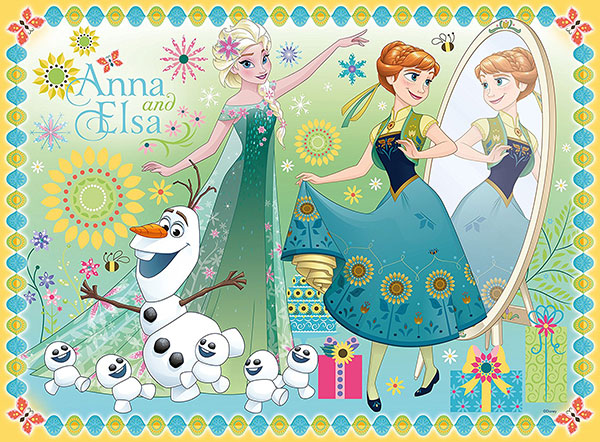 Ravensburger puzzle Dečije puzle - XXL - Disney - Frozen - Frozen Fever - Anna and Elsa  100 delova RA10584 - dodatni pogled