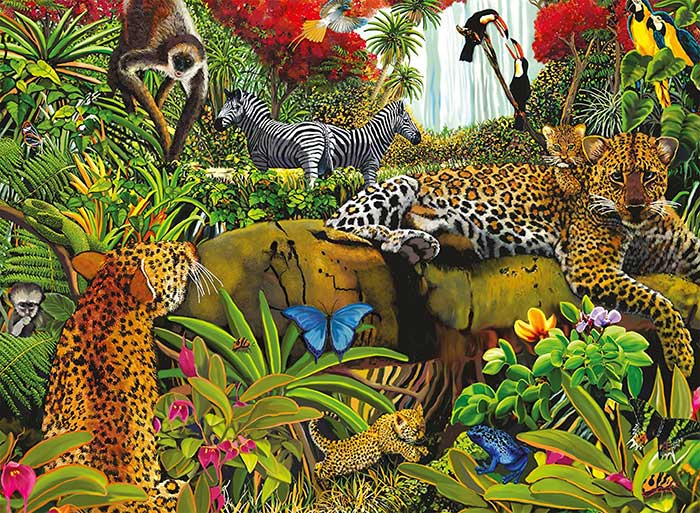 Ravensburger puzzle Dečije puzle - XXL - Životinje - Divlje životinje - Wild Jungle 100 delova RA10781 - dodatni pogled