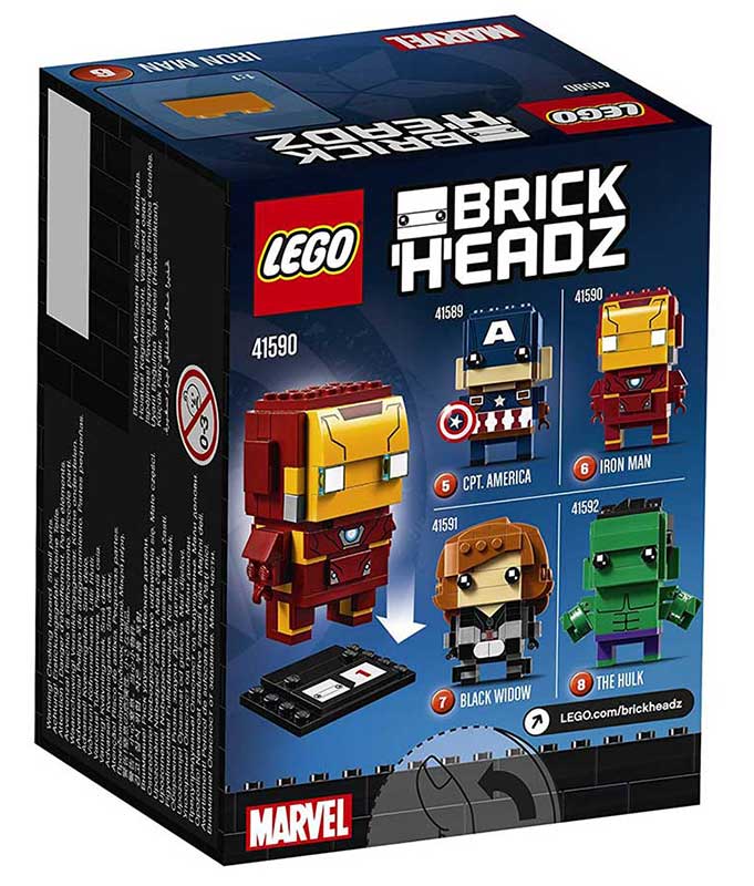 LEGO® kocke BrickHeadz - Kockoglavci - Iron Man 41590 - dodatni pogled