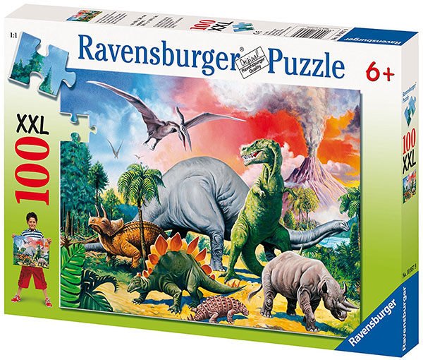 Ravensburger puzzle Dečije puzle - XXL - 1:1 - Dinosaurusi - Među dinosaurusima  100 delova RA10957 - dodatni pogled