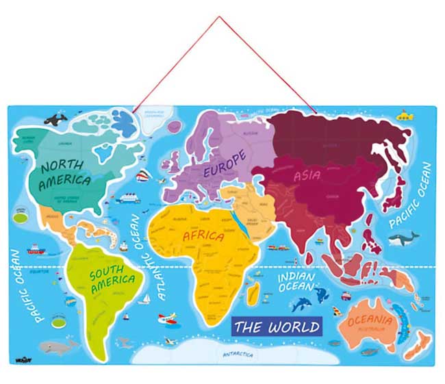 Woodyland Magnetna tabla Mapa sveta 91190 - dodatni pogled