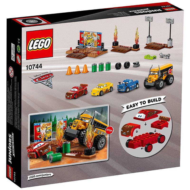 LEGO Juniors kocke Disney PIXAR Cars 3 - Thunder Hollow Crazy 8 Race – Šašave trke 191 delova 10744 - dodatni pogled