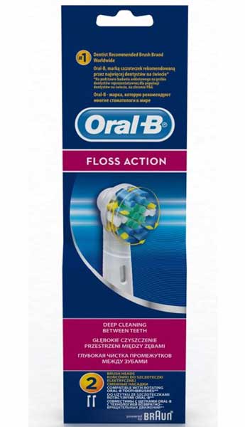 Oral-B Floss Action rezervne glave za električnu četkicu za zube 2 kom. 500207 - dodatni pogled