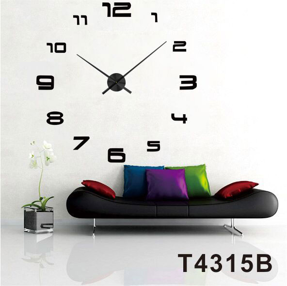 3D Veliki Samolepljivi Akrilni Zidni Sat Arapski Brojevi T4315B - dodatni pogled