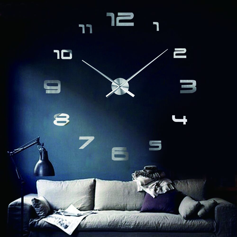 3D Veliki Samolepljivi Akrilni Zidni Sat Arapski Brojevi T4315S - dodatni pogled