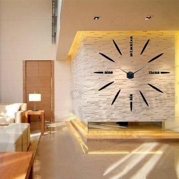 3D Veliki Samolepljivi Akrilni Zidni Sat T4333B - dodatni pogled