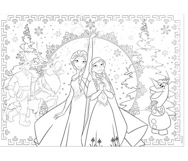 Lisciani Slagalica 250 Delova-Frozen 2 u 1 Složi i Oboji 33586 - dodatni pogled