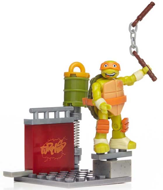 Mega Bloks Kocke TMNT Mikey Nunchuk Training 36683 - dodatni pogled
