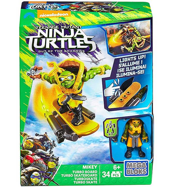 Mega Bloks Kocke TMNT Mikey Turbo Board 37141 - dodatni pogled