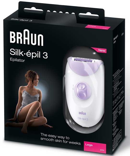 Braun Silk Epil Epilator za noge 3170 Purple 504474 - dodatni pogled