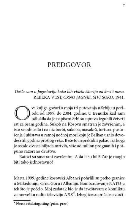 Portreti Iz Srbije, Osne Sejerštad - dodatni pogled