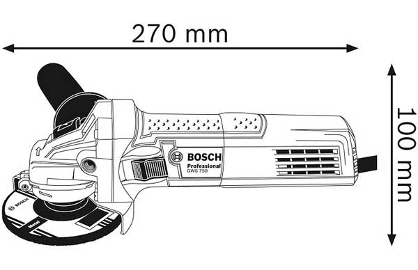 Bosch Professional Ugaona brusilica GWS 750-115 0601394000 - dodatni pogled