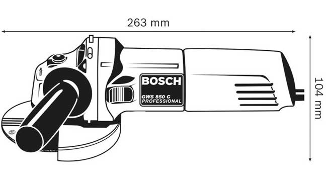 Bosch Professional Ugaona brusilica GWS 850 C 0601377799 - dodatni pogled