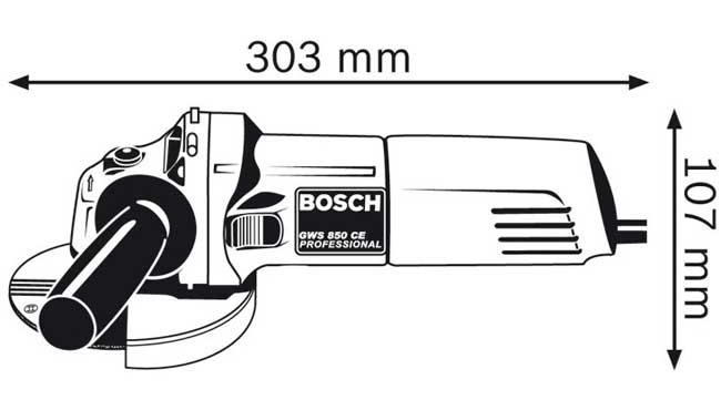 Bosch Professional Ugaona brusilica GWS 850 CE 0601378793 - dodatni pogled