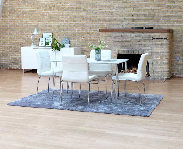 Trpezarijska garnitura Rubin Sto i 4 bele stolice - dodatni pogled