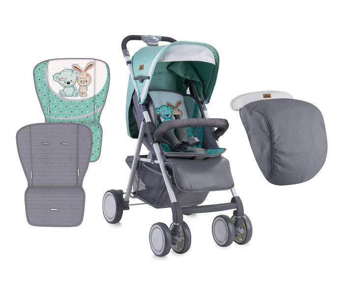 Lorelli Bertoni Kolica AERO sa navlakom za noge Grey and Green Friends - dodatni pogled