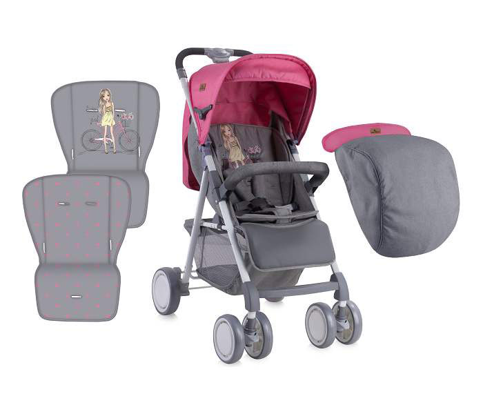 Lorelli Bertoni Kolica AERO sa navlakom za noge Rose and Grey Girl - dodatni pogled