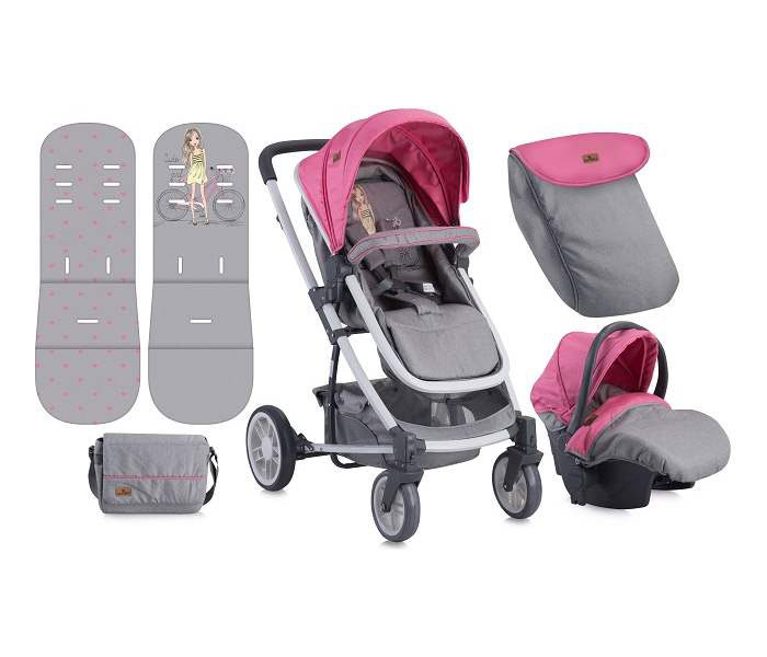 Lorelli Kolica S-500 Set Rose and Grey Girl + Auto sedište - dodatni pogled