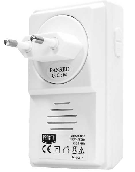 Bežično kućno zvono DB8528AC-P - dodatni pogled