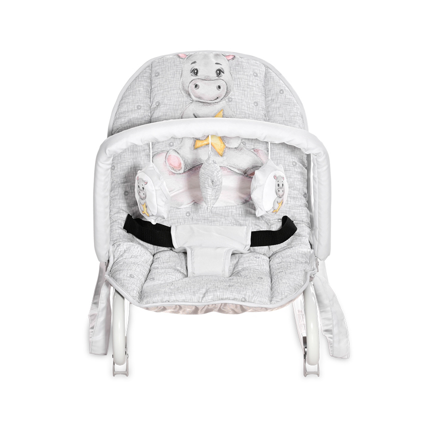 Lorelli Ležaljka za bebe Eliza Noble grey hippo 10110142320 - dodatni pogled