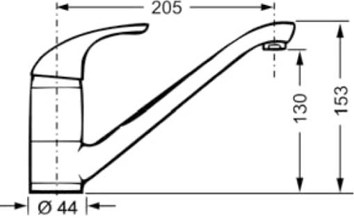 Jednoručna baterija za sudoperu sa dve cevi Primo SAC873 - dodatni pogled