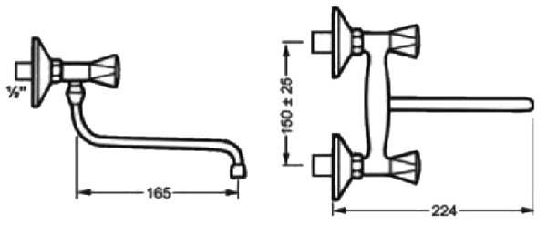 Dvoručna baterija za sudoperu Primo SAC884 - dodatni pogled
