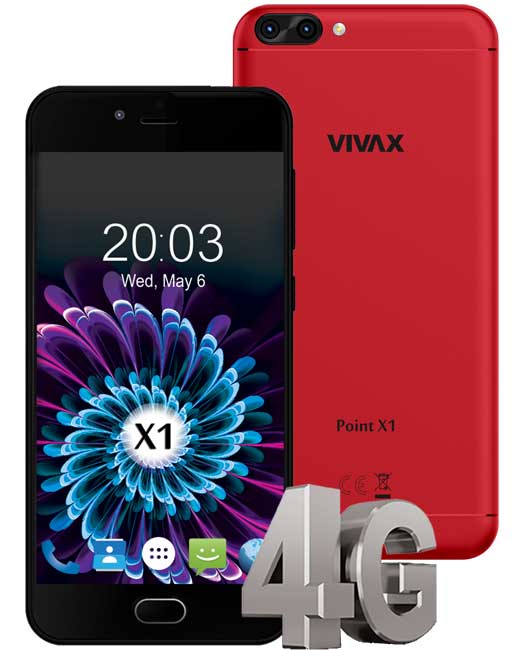 Mobilni telefon Vivax Smart Point X1 red - dodatni pogled