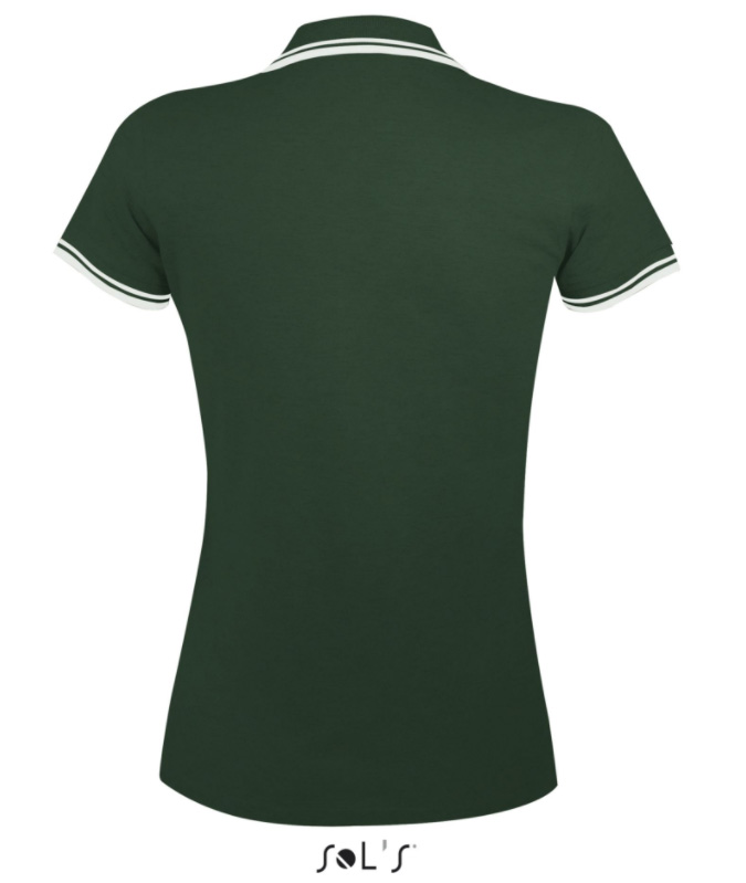 Sols Pasadena Ženska majica sa kragnom vel. M Forest Green/White 00578 - dodatni pogled