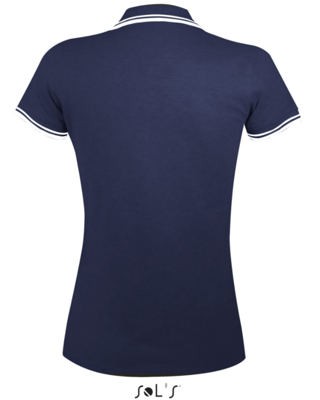 Sols Pasadena Ženska majica sa kragnom vel. S French Navy/White 00578 - dodatni pogled