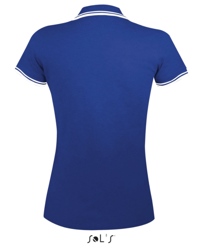 Sols Pasadena Ženska majica sa kragnom vel. M Royal Blue/White 00578 - dodatni pogled