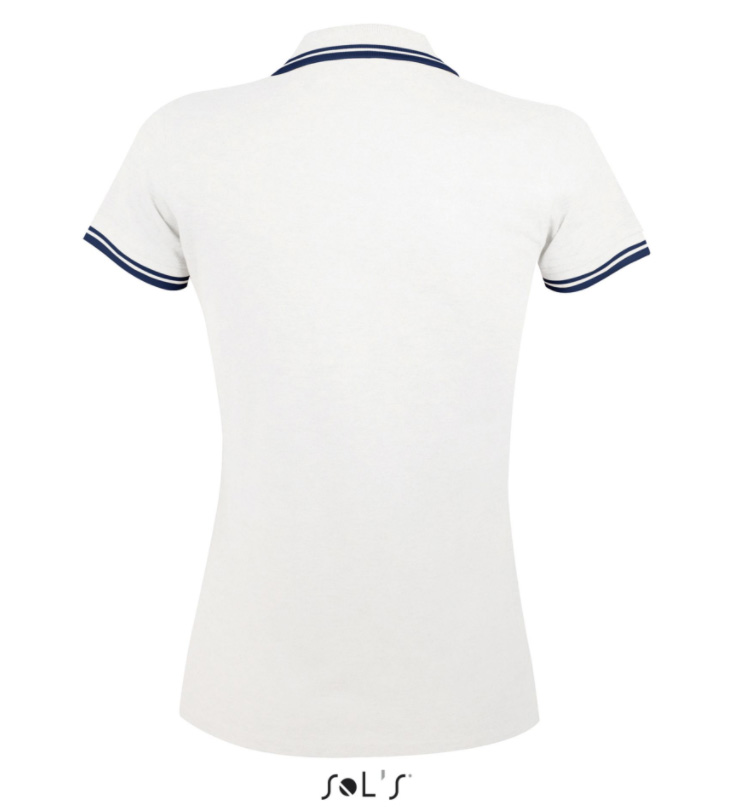 Sols Pasadena Ženska majica sa kragnom vel. L White/Navy 00578 - dodatni pogled