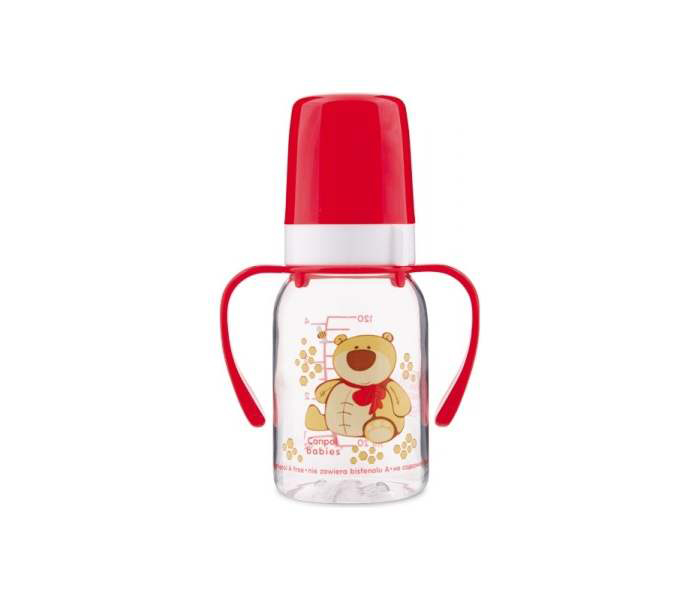 Canpol Flašica za bebe HAPPY ANIMALS 120ml sa ručkama 11/823 - dodatni pogled