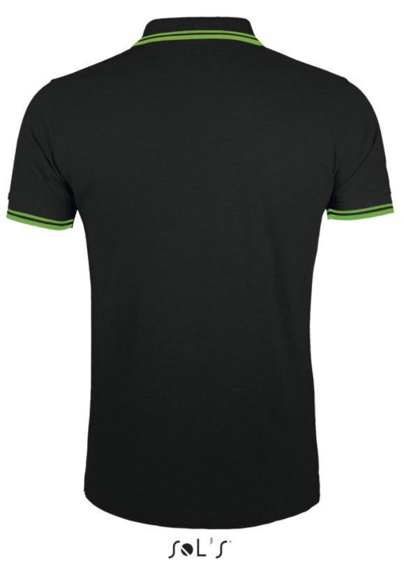 Polo majica za muškarce veličina L Sols Pasadena Black/Lime 00577 - dodatni pogled