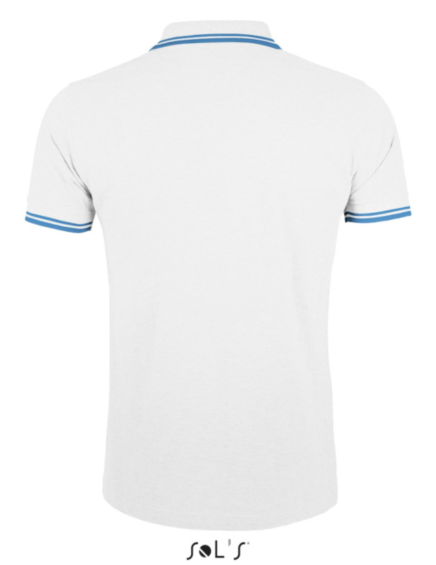 Polo majica za muškarce veličina 3XL Sols Pasadena White/Aqua 00577 - dodatni pogled