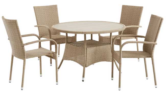 Baštenska garnitura Lagos Sto i četiri stolice - dodatni pogled