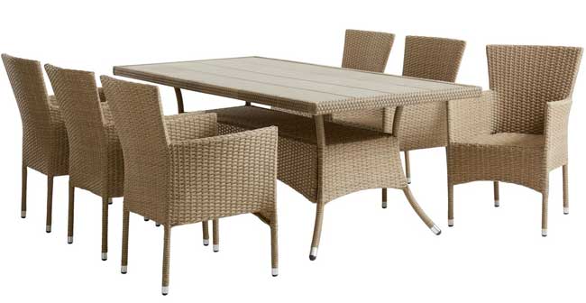 Baštenska garnitura Gavin+ Sto i šest stolica - dodatni pogled