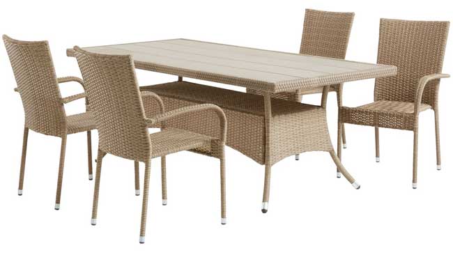 Baštenska garnitura Aracena Sto i četiri stolice - dodatni pogled