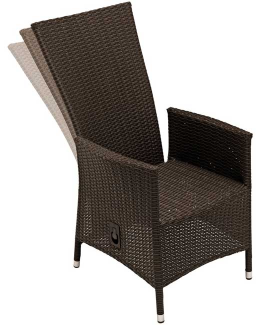 Baštenska garnitura Sarrion Sto i četiri podesive stolice - dodatni pogled