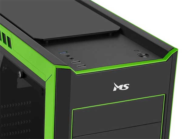 MS Hulk stakleno PRO gaming midi tower kućište - dodatni pogled