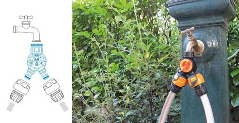 G.F. Garden Izvod za slavine od 3/4 inča sa dva izlaza 5070 001914 - dodatni pogled