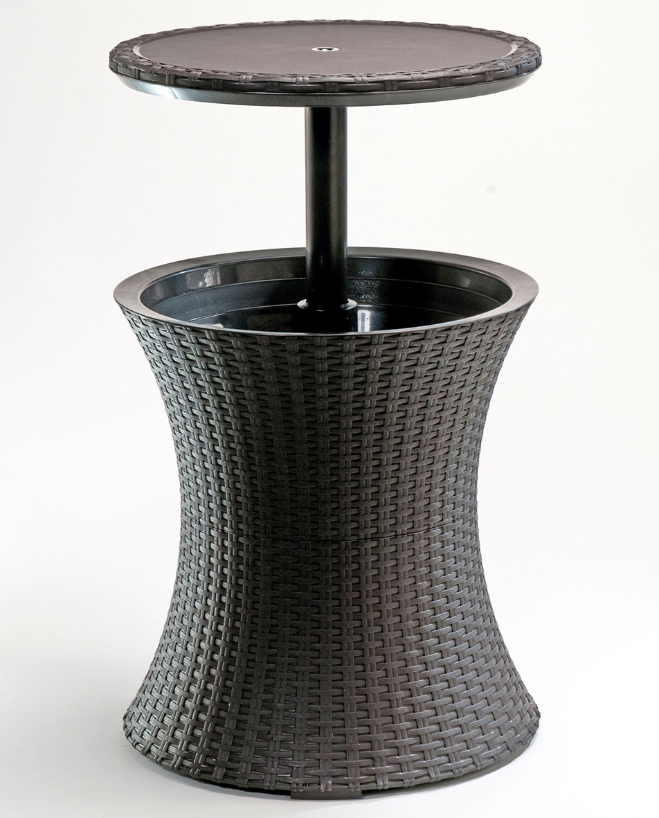 Barski Sto Sa Komorom Za Led i Flaše - Curver Cool Bar Rattan Antracit - dodatni pogled