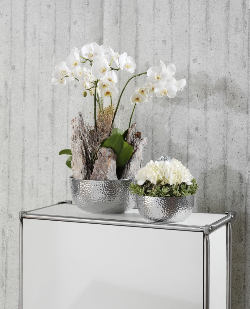 Soendgen keramička saksija Boston 20 x 9cm srebrna - dodatni pogled