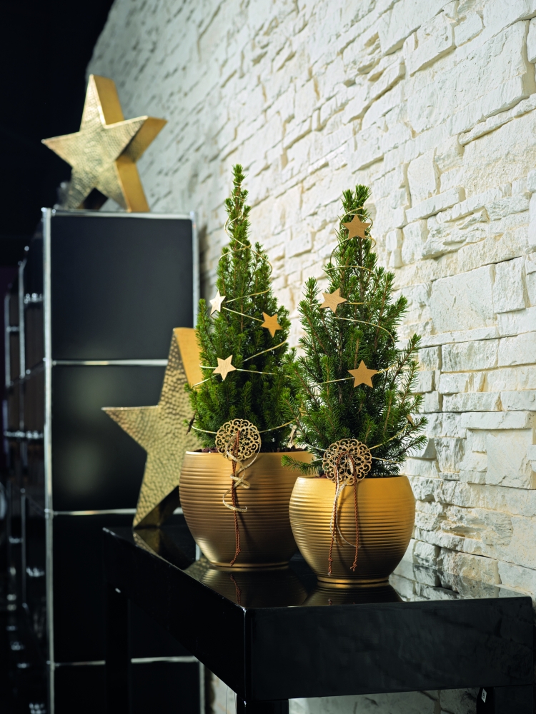 Soendgen keramička saksija Basel glamour 13cm zlatna - dodatni pogled