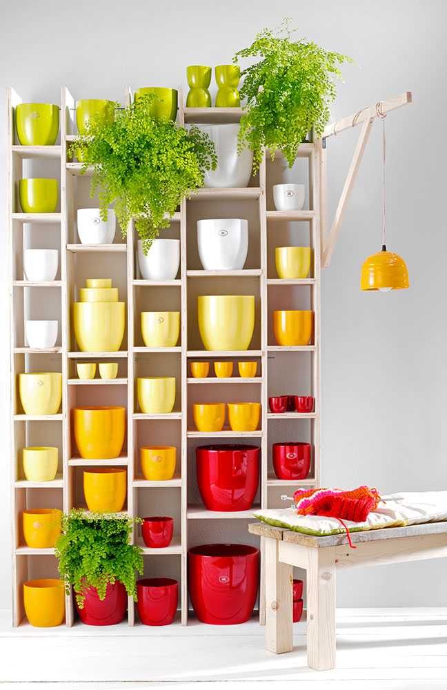 Soendgen keramička saksija Basel 27cm bela - dodatni pogled