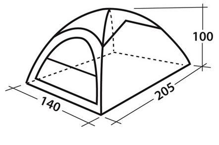 Šator za dve osobe Easy Camp Comet 200 120276 - dodatni pogled